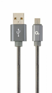 Кабель Cablexpert CC-USB2S-AMmBM-2M-BG , USB 2.0 A-тато/Micro B-тато, 2,0 м., numer zdjęcia 2