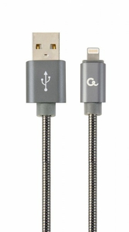 Кабель Cablexpert CC-USB2S-AMLM-1M-BG,  USB 2.0 А-папа/Lightning, 1.0 м., фото №2