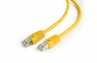 Патч корд Cablexpert PP6-1M/Y, FTP, категорія. 6, литий,  50u" штекер із фіксатором, 1 м, жовтий, numer zdjęcia 3