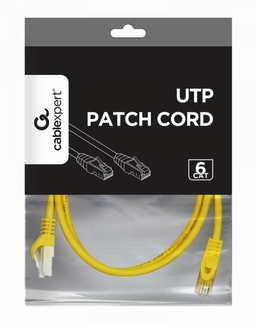 Патч корд Cablexpert PP6U-2M/Y, UTP, категорія. 6, литий,  50u" штекер із фіксатором, 2 м, жовтий, photo number 4