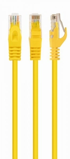 Патч корд Cablexpert PP6U-5M/Y, UTP, категорія. 6, литий,  50u" штекер із фіксатором, 5 м, жовтий, numer zdjęcia 2
