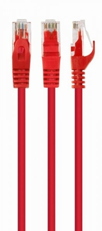 Патч корд Cablexpert PP6U-0.5M/R, UTP, категорія. 6, литий,  50u" штекер із фіксатором, 0.5 м, червоний, фото №2