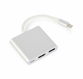 Адаптер-перехідник USB Type-C на HDMI Cablexpert A-CM-HDMIF-02-SV, numer zdjęcia 2