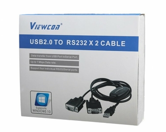 Кабель-перехідник Viewcon VE591 USB 2.0 на 2 COM, 1 м, фото №5