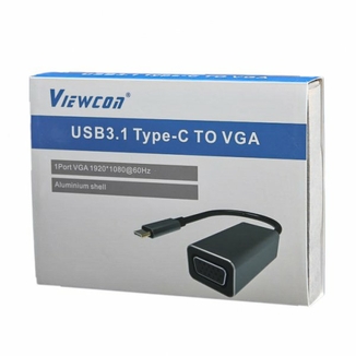 Адаптер-перехідник USB-C на VGA, Viewcon TE388, фото №4