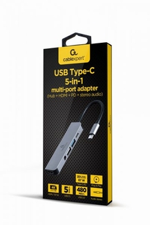 Адаптер Cablexpert A-CM-COMBO5-02, USB Type-C 5-в-1, numer zdjęcia 3