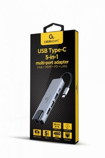 Адаптер Cablexpert A-CM-COMBO5-04, USB Type-C 5-в-1, фото №3