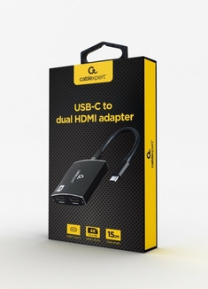 Адаптер-перехідник Cablexpert USB-C на 2xHDMI A-CM-HDMIF2-01, фото №3
