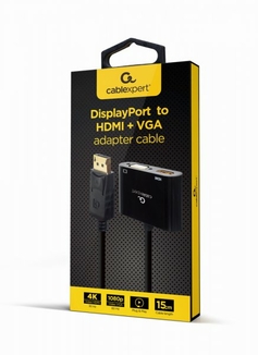 Адаптер-перехідник DisplayPort на HDMI/VGA Cablexpert A-DPM-HDMIFVGAF-01, фото №3