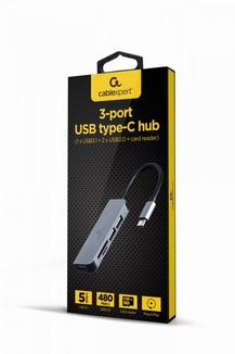 Адаптер Cablexpert UHB-CM-CRU3P1U2P2-01, з USB-C на USB + кардрідер, photo number 3