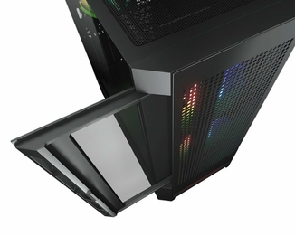 Корпус комп'ютерний Cougar AIRFACE RGB Black, Ігровий, скляне вікно, чорний, numer zdjęcia 4