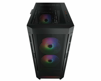 Корпус комп'ютерний Cougar AIRFACE RGB Black, Ігровий, скляне вікно, чорний, фото №7
