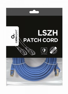 Патч корд Cablexpert PP6A-LSZHCU-B-20M, S/FTP, литий, 50u" штекер із фіксатором, 20 м, синій, фото №4