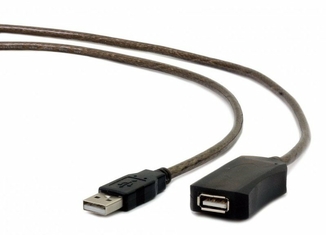 Активний подовжувач Cablexpert UAE-01-10M, USB 2.0, 10 м., чорний колір, photo number 4