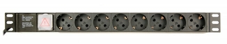 Модуль розподілу живлення EG-PDU-014-C14, 1U, 16A, 8шт євророзеток, 3м кабель С14, numer zdjęcia 2