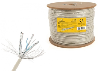 Звита пара,Cablexpert SPC-6A-LSZHCU-SO, CAT6A, одножильна, мідь (AWG23), подвійне екранування, 305 м, numer zdjęcia 4