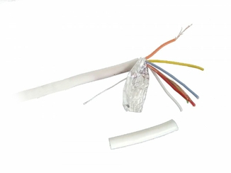 Кабель для сигналізації Cablexpert AC-6-002-100M, білий колір, екранирований,  100м, numer zdjęcia 2