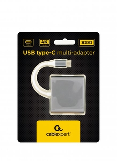 Адаптер-перехідник Cablexpert A-CM-HDMIF-02-SG Type-C на на HDMI/USB 3.0/USB-C, фото №3