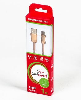 Кабель Cablexpert CCPB-C-USB-08G, преміум якість USB 2.0 A-папа/C-папа,1 м., фото №4