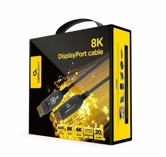 Кабель Cablexpert CC-DP8K-AOC-20M, DisplayPort V.1.4, вилка/вилка, з позолоченими контактами, 20 м, numer zdjęcia 4