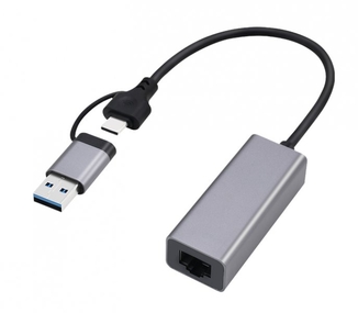 Адаптер Cablexpert A-USB3AC-LAN2G-01, з  USB Type-A/C на 2,5 Gigabit Ethernet, photo number 2