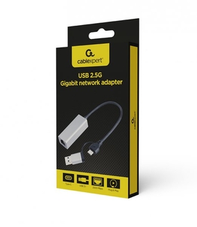 Адаптер Cablexpert A-USB3AC-LAN2G-01, з  USB Type-A/C на 2,5 Gigabit Ethernet, numer zdjęcia 3