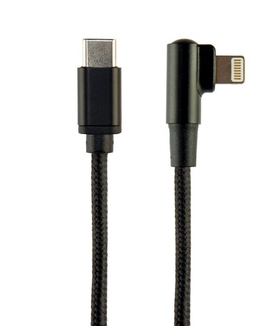 Кабель кутовий Cablexpert CC-USB2-CMLML-0.2M, USB 2.0 USB-C тато/Lightning, 0.2 м., photo number 2