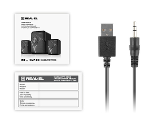 Колонки 2.1 REAL-EL M-320 (11Вт) USB black, numer zdjęcia 8