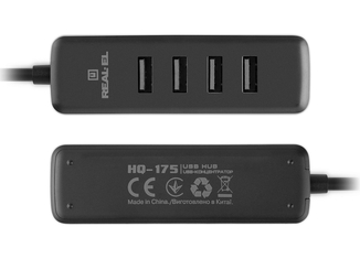 USB концентратор REAL-EL HQ-175, 4 порта, чорний, numer zdjęcia 5