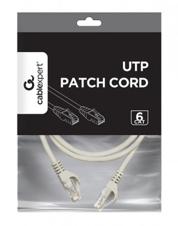 Патч корд Cablexpert PP6U-CU-0.25M, UTP, категорія. 6, литий,  50u" штекер із фіксатором, 0.25 м, сірий, photo number 3