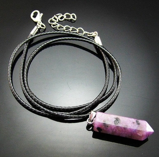 Кулон стержень Фиолетовая Яшма натуральный камень, фото №2