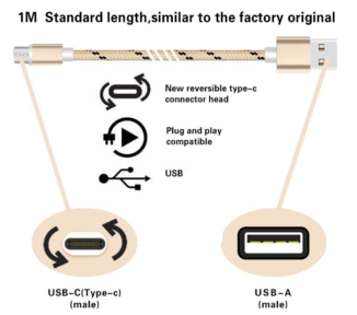 USB 3.1 Type C кабель data зарядка 1м плоский плетеный, фото №4