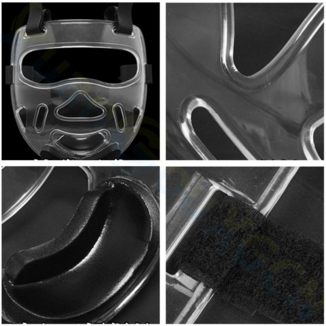 Шлем для карате тхэквондо единоборства с пластиковой маской, фото №8