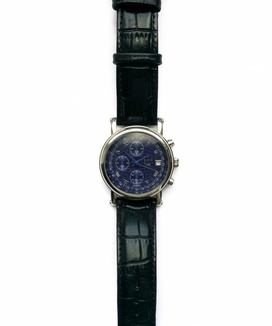 EON 1962 часы из США 4 циферблата хронометр кожа дата Wr50m, numer zdjęcia 4