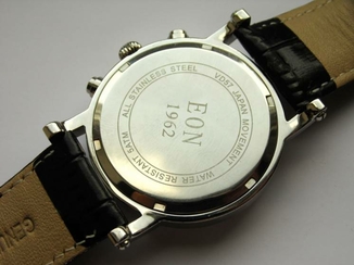 EON 1962 часы из США 4 циферблата хронометр кожа дата Wr50m, numer zdjęcia 9