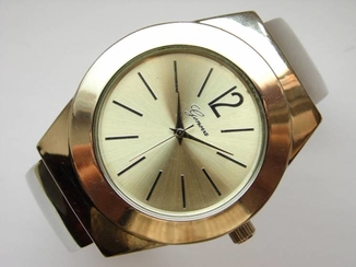 Geneva крупные часы в виде браслета из США механизм Japan SII, фото №7