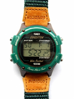 Timex Expedition часы из США кожаный ремешок WR100M Indiglo, фото №2