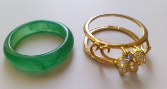 Pierścień Zielony nefryt + kwiat Kryształy 18,5 mm, numer zdjęcia 10