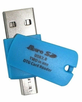 2 в 1 - OTG micro USB / USB - microSD TF кардридер, numer zdjęcia 3