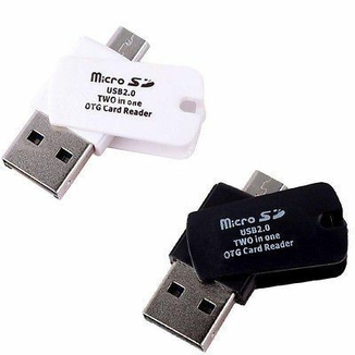 2 в 1 - OTG micro USB / USB - microSD TF кардридер, фото №4
