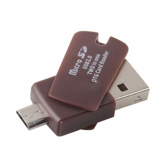 2 в 1 - OTG micro USB / USB - microSD TF кардридер, фото №6