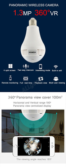 Лампочка с камерой IP Wi Fi панорамная беспроводная INQMEGA рыбий глаз, фото №8