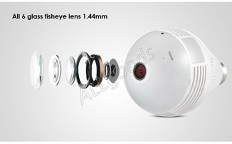 Лампочка с камерой IP Wi Fi панорамная беспроводная INQMEGA рыбий глаз, numer zdjęcia 10