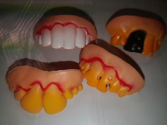 Зубы вставные смешные, челюсть 4шт набор, фото №3