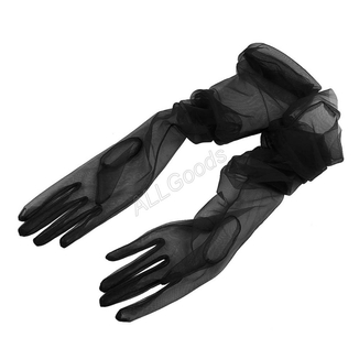 Перчатки фатиновые длинные Черные (p1030-black), numer zdjęcia 2