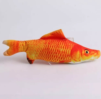 Игрушка для котов Рыбка 20см Карп оранжевый, photo number 3