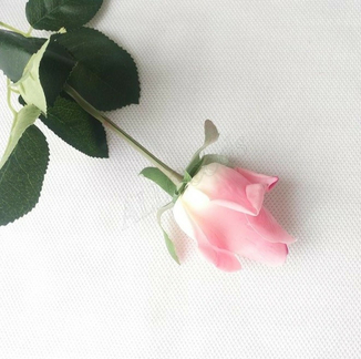 Розы искусственные 1шт  Бело-розовый градиент, numer zdjęcia 2