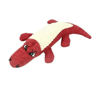 Игрушка для собак мягкая с пищалкой Крокодил Красный, numer zdjęcia 2