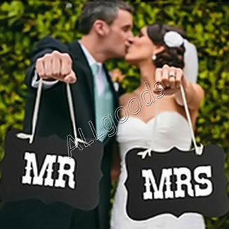 Фотобутафория для свадебной фотосессии: таблички свадебные MR и MRS, фото №5