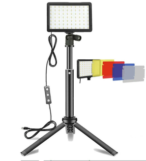 Свет для видео фотосъемок + штатив, держатель телефона и 3 цветовых фильтра, фото №2